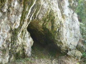 entrée de la « caverne » de chauvaux fouillée par Spring