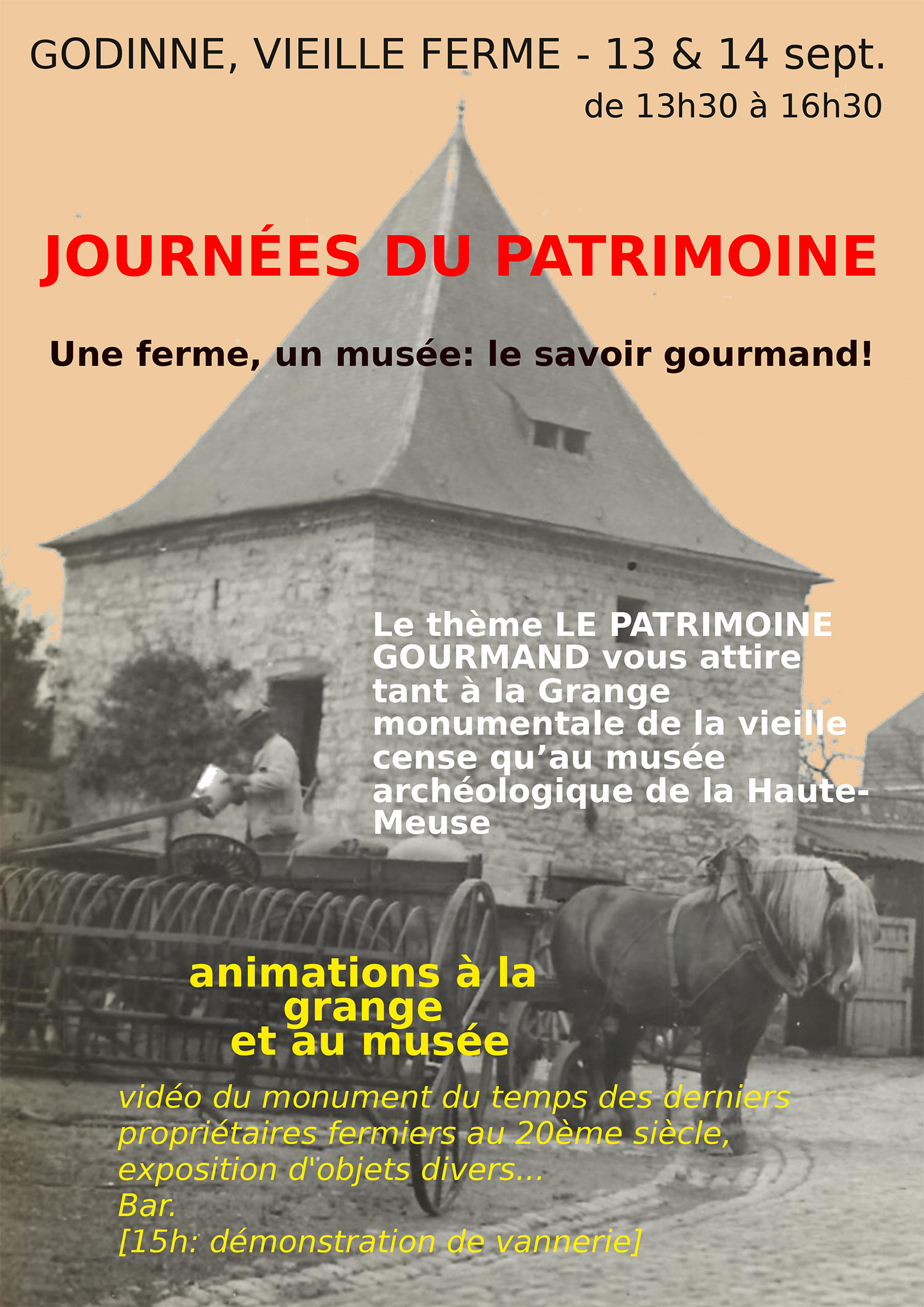 Affiche journée du patrimoine à Godinne